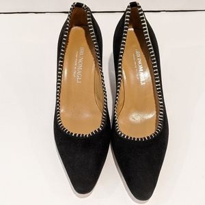 Bruno Magli Black Heels with Tan Interior